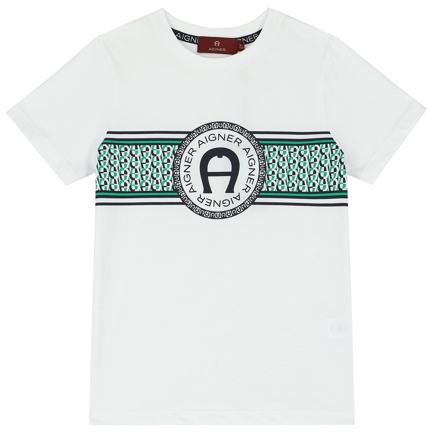 Boys White Logo T-Shirt, 1, hi-res